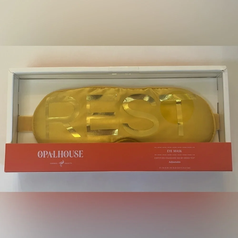 opalhouse yellow & metallic adjustable eye mask NWT NEW